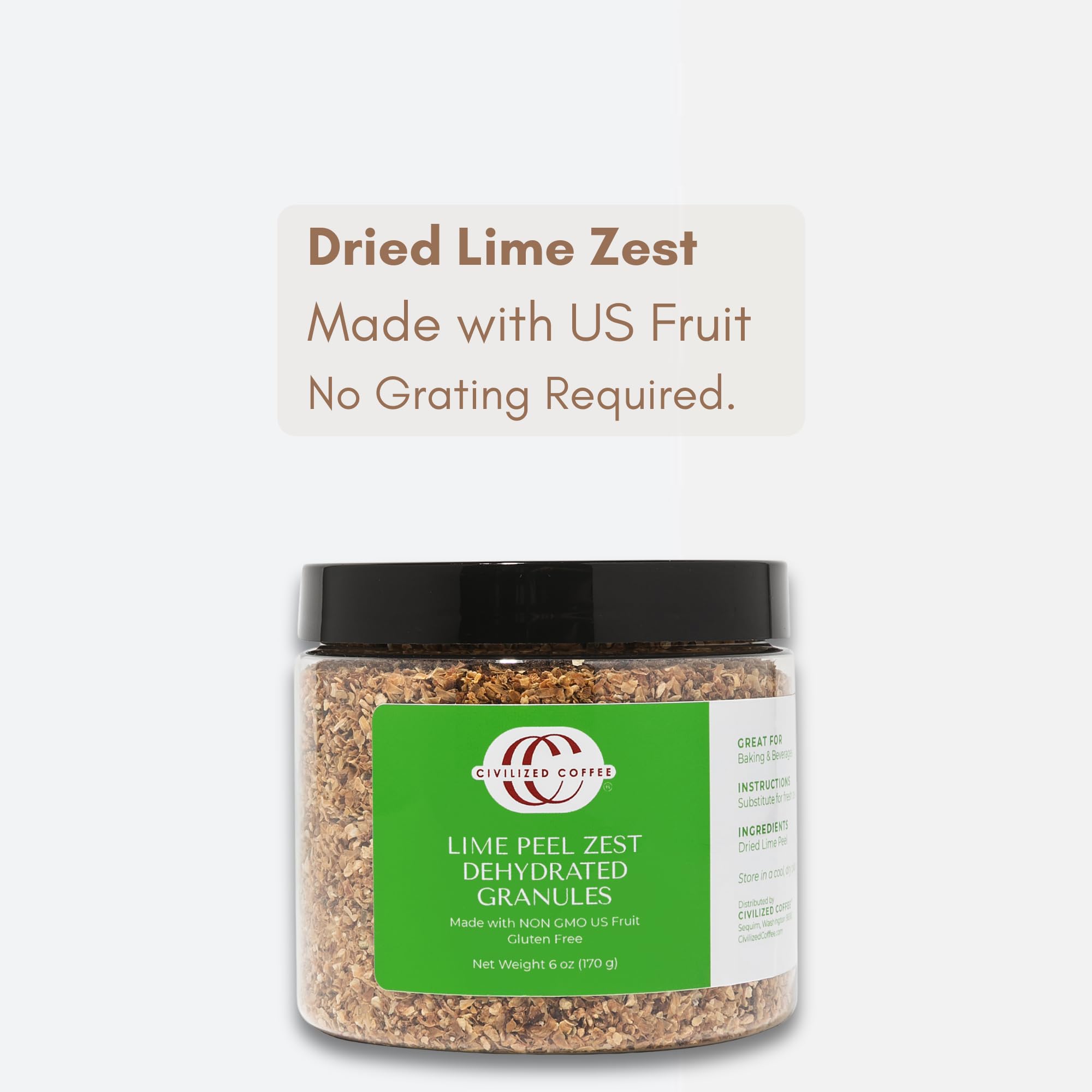 Civilized Coffee mixed into cocktail glass delivering instant lime scent and visual appeal
