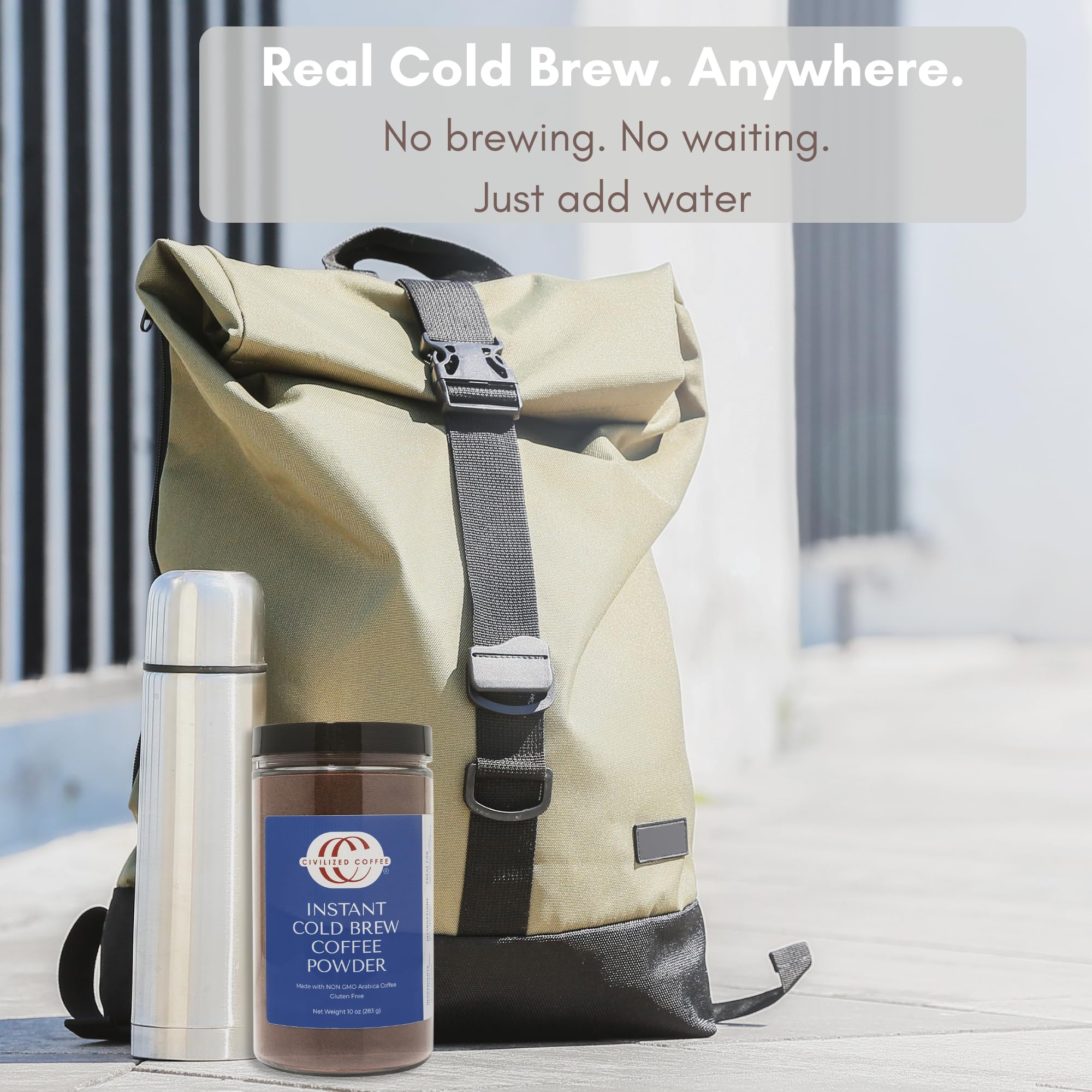 Civilized Coffee blended into iced latte, demonstrating creamy café-style result