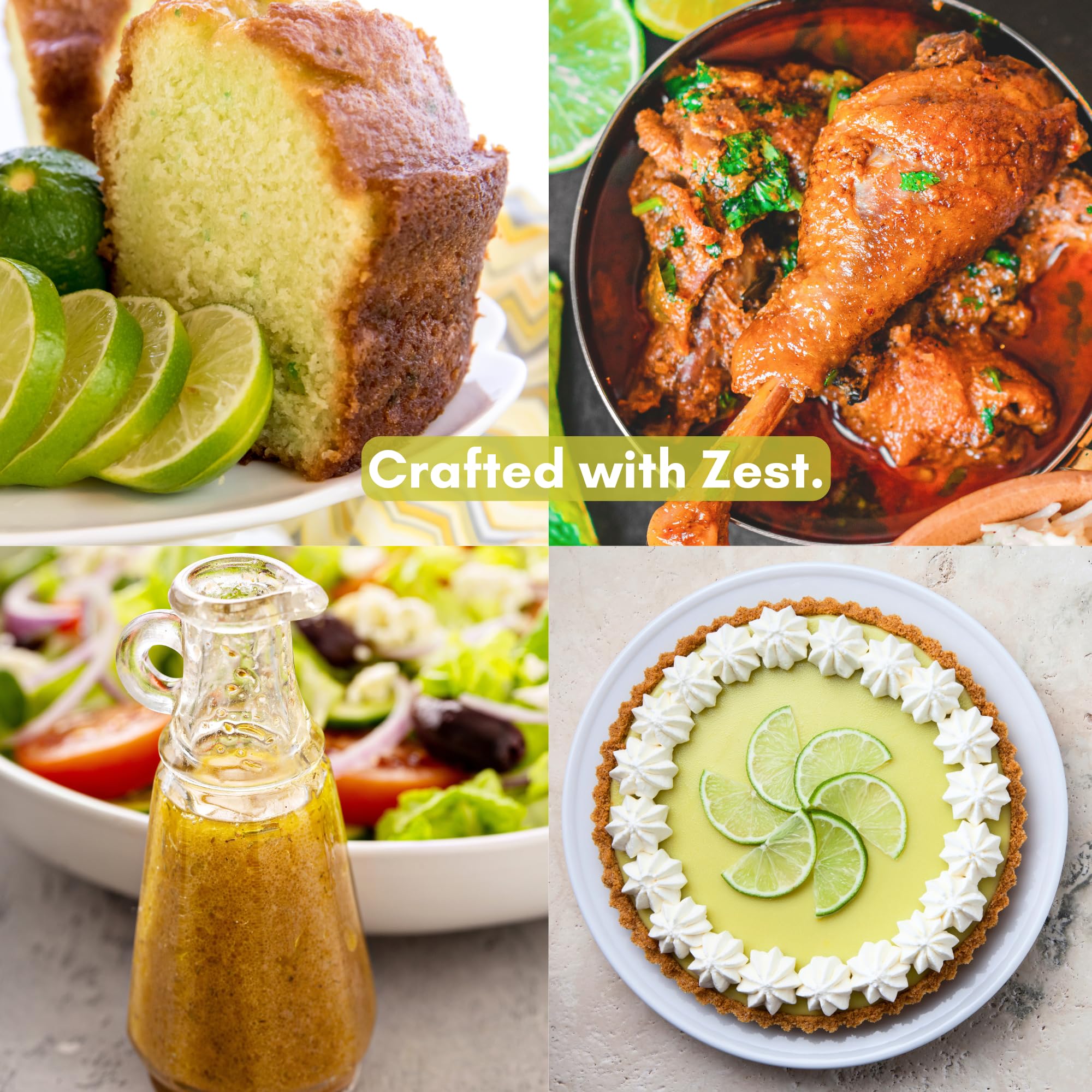Civilized Coffee sprinkled on key lime pie adding bright citrus aroma and flavor