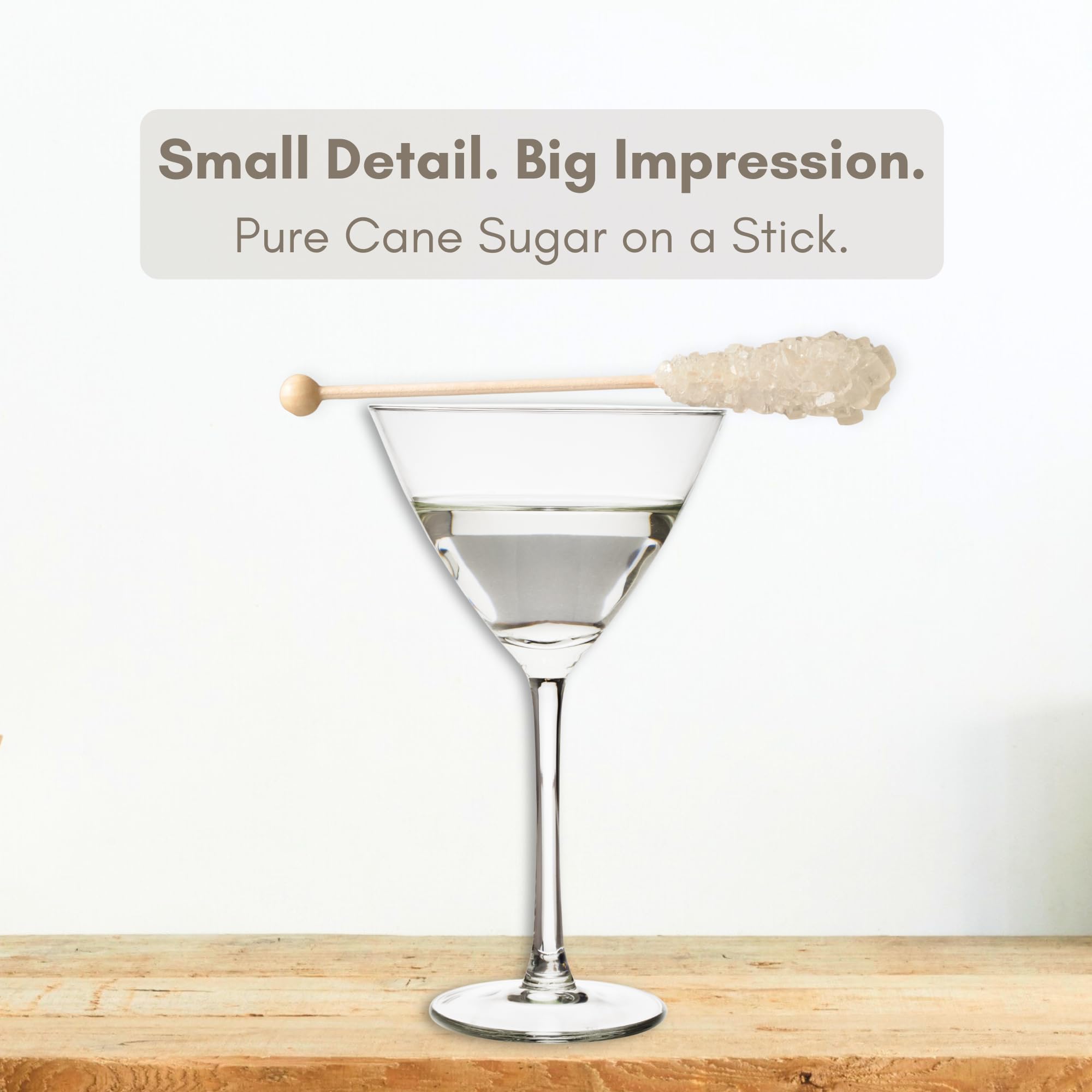 CIVILIZED COFFEE stick held in hand illustrating size and portion control