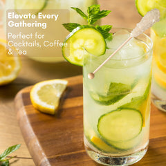 Civilized Coffee stick dissolving in coffee showing controlled sweetness release and visual appeal