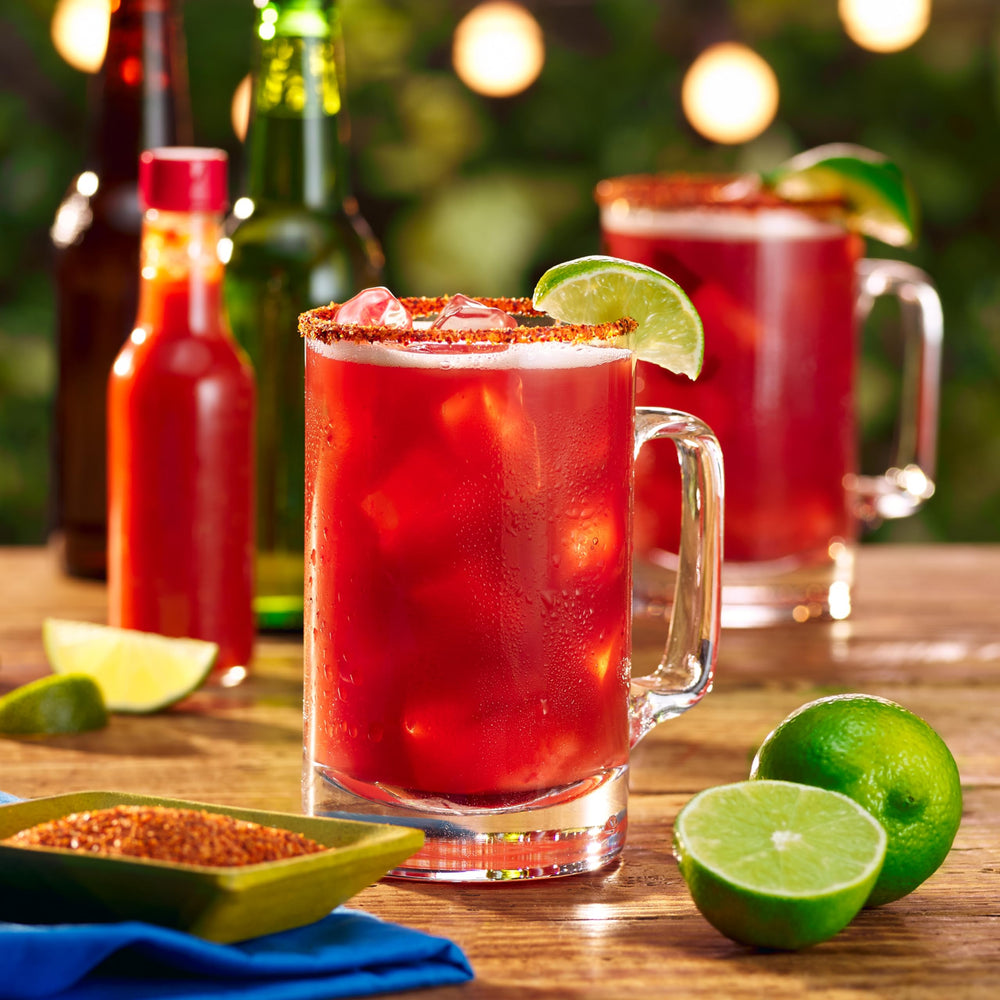 Clamato 24-pack stacked for parties and foodservice convenience