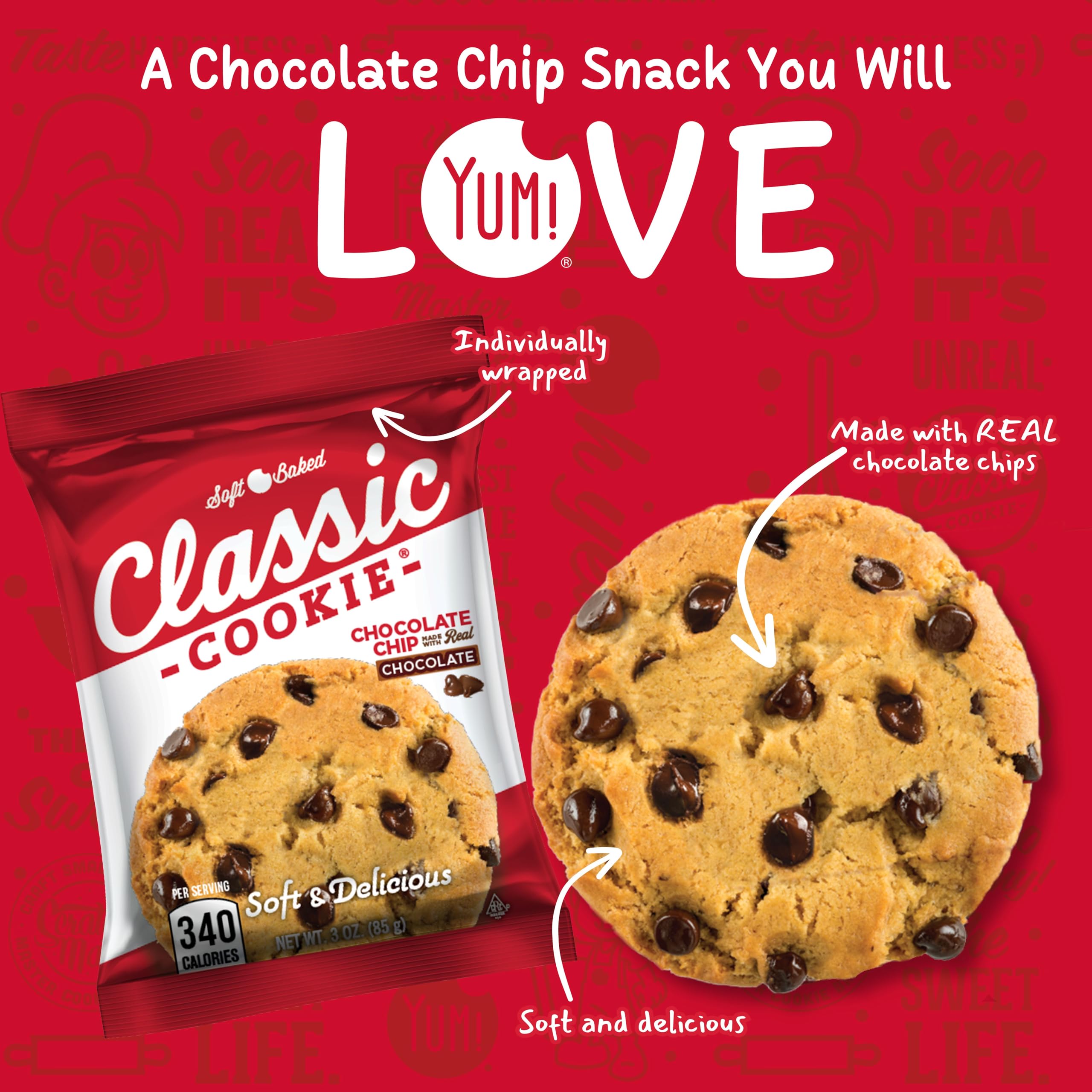 Classic COOKIE close-up of soft crumb and chocolate chips showing texture benefit