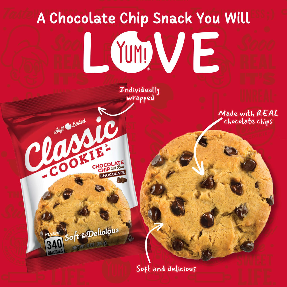 Classic COOKIE close-up of soft crumb and chocolate chips showing texture benefit