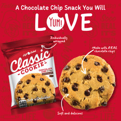 Classic COOKIE close-up of soft crumb and chocolate chips showing texture benefit