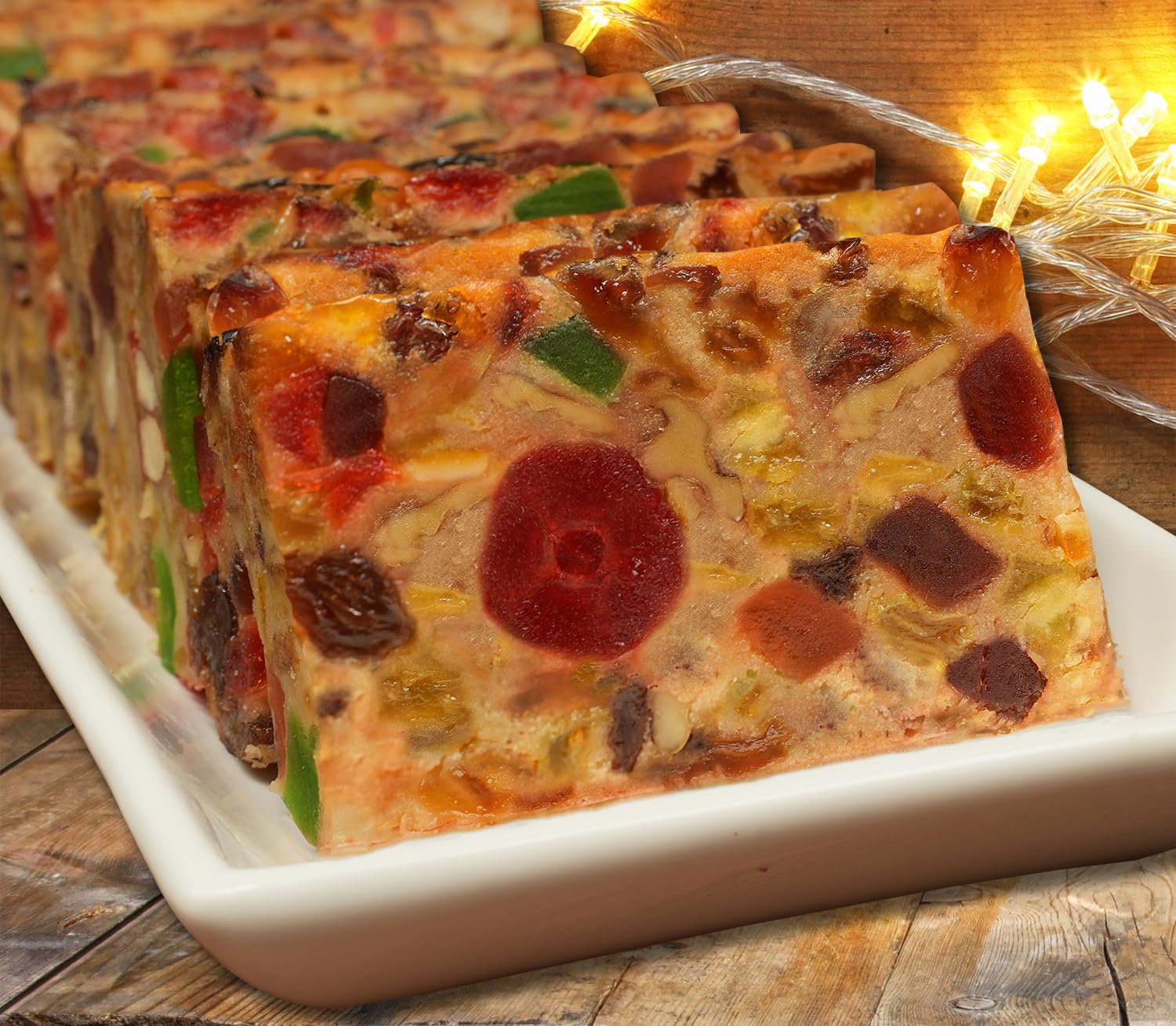 Claxton Fruit Cake single 1 lb loaf wrapped for freshness and easy gifting benefit