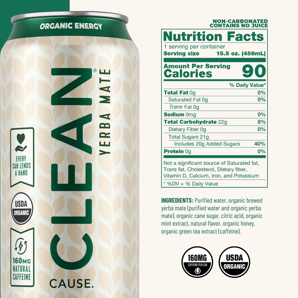 Close-up of CLEAN CAUSE can label texture and ingredient clarity for trust