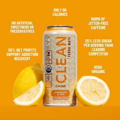 CLEAN CAUSE can in hand demonstrating portability and on-the-go energy