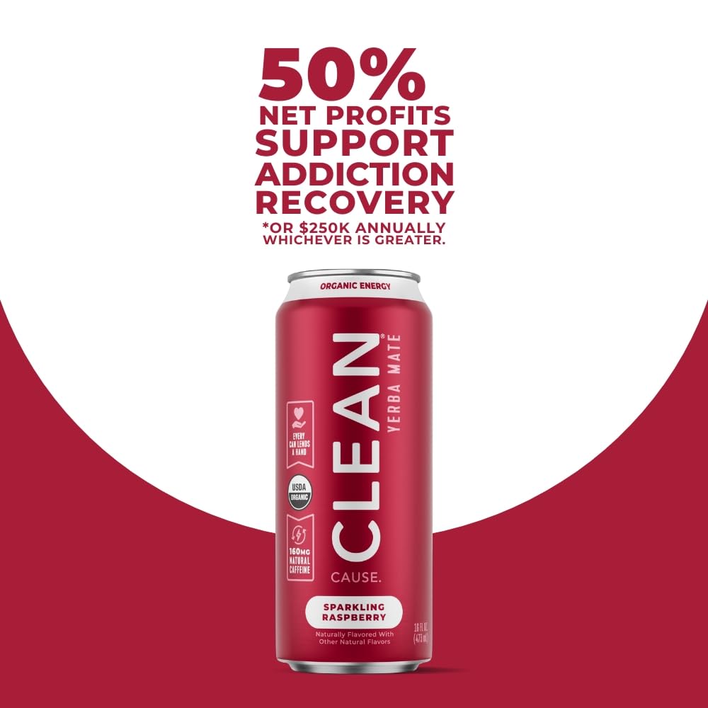 CLEAN CAUSE can open top revealing carbonation and easy-grip rim for on-the-go refreshment