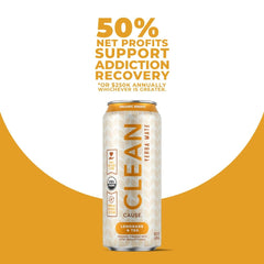CLEAN CAUSE can beside hand to show 16 oz size and easy carry benefit