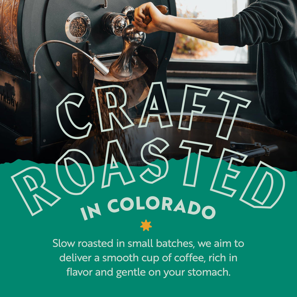 Clean Coffee Co label with testing details and batch info, ensures transparency