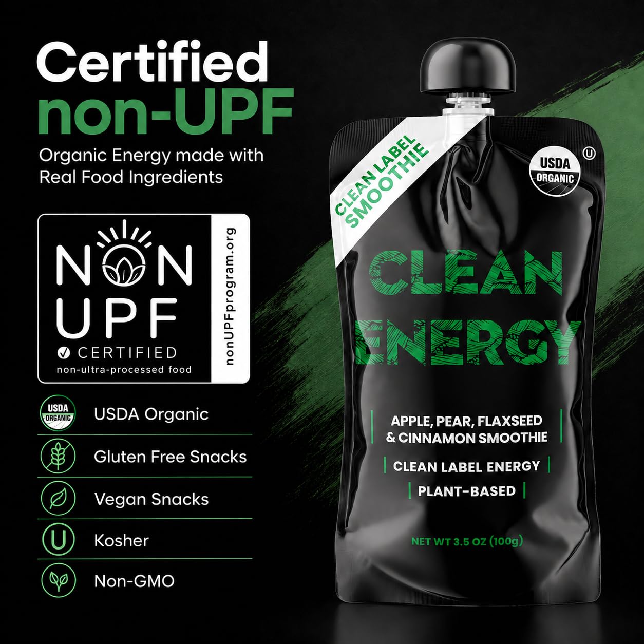 Clean Energy pouch in hand for scale and convenient portability