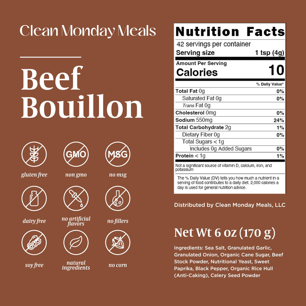 Close-up of Clean Monday Meals label highlighting clean ingredients and transparency