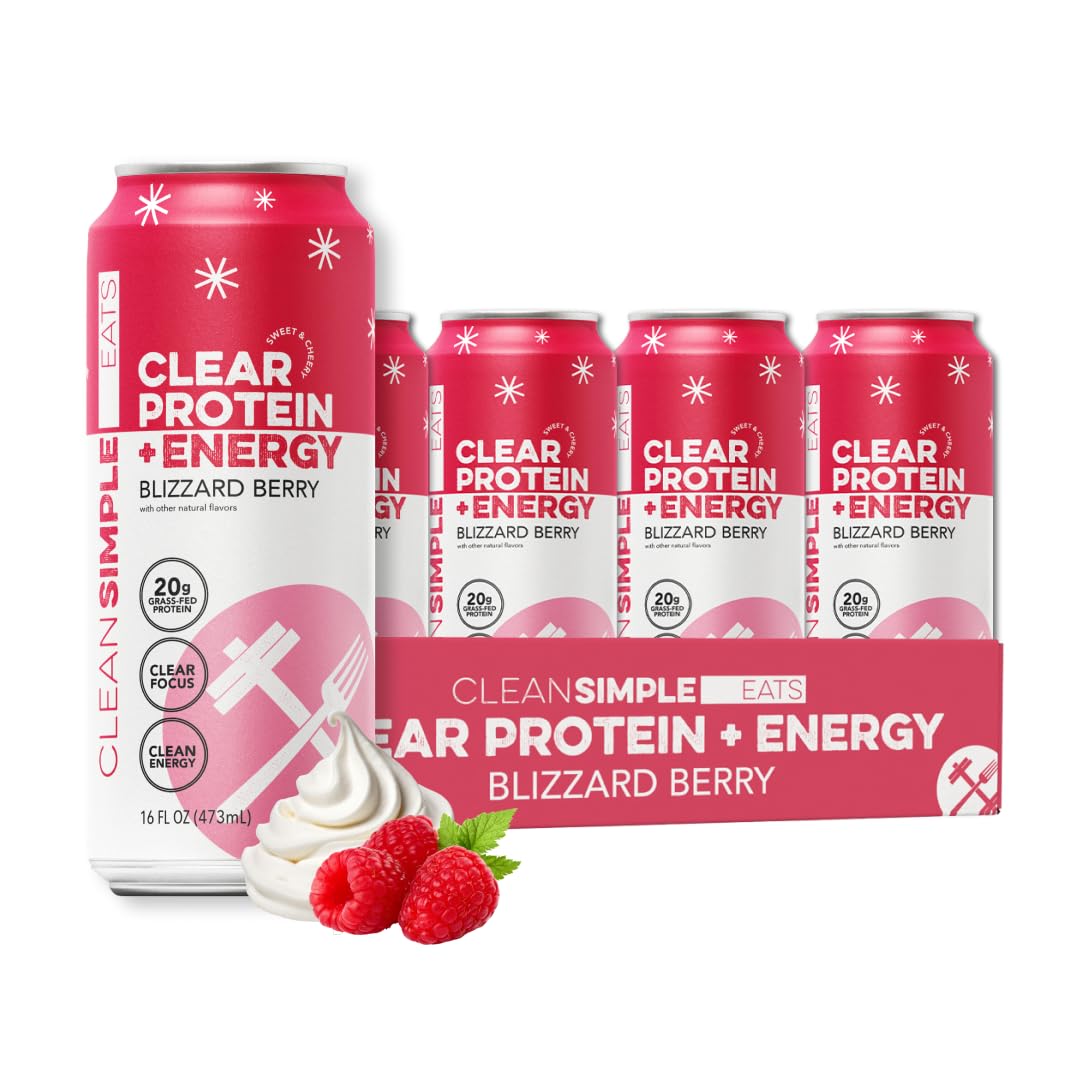 Clean Simple Eats front can showing Blizzard Berry flavor and convenience
