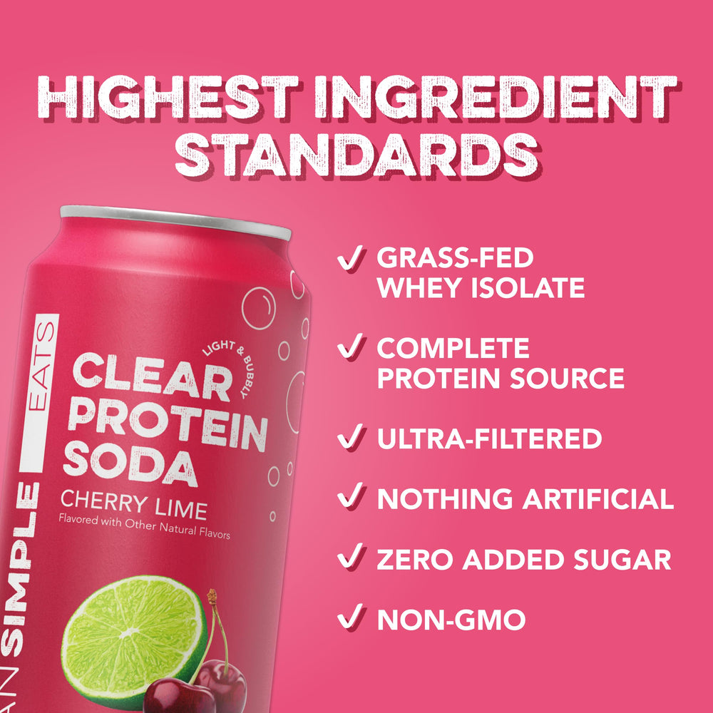 Clean Simple Eats can held in hand showing 16 oz scale and portability benefit
