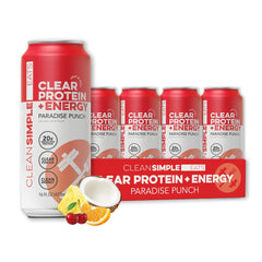 Clean Simple Eats front can showing Paradise Punch label and ingredients benefit