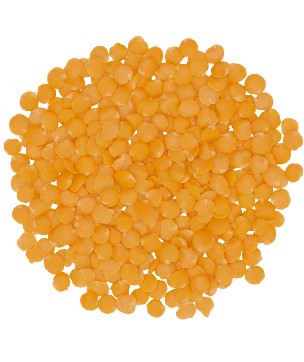 CLEAR CREEK close-up of red lentil texture showing quick-cooking benefit