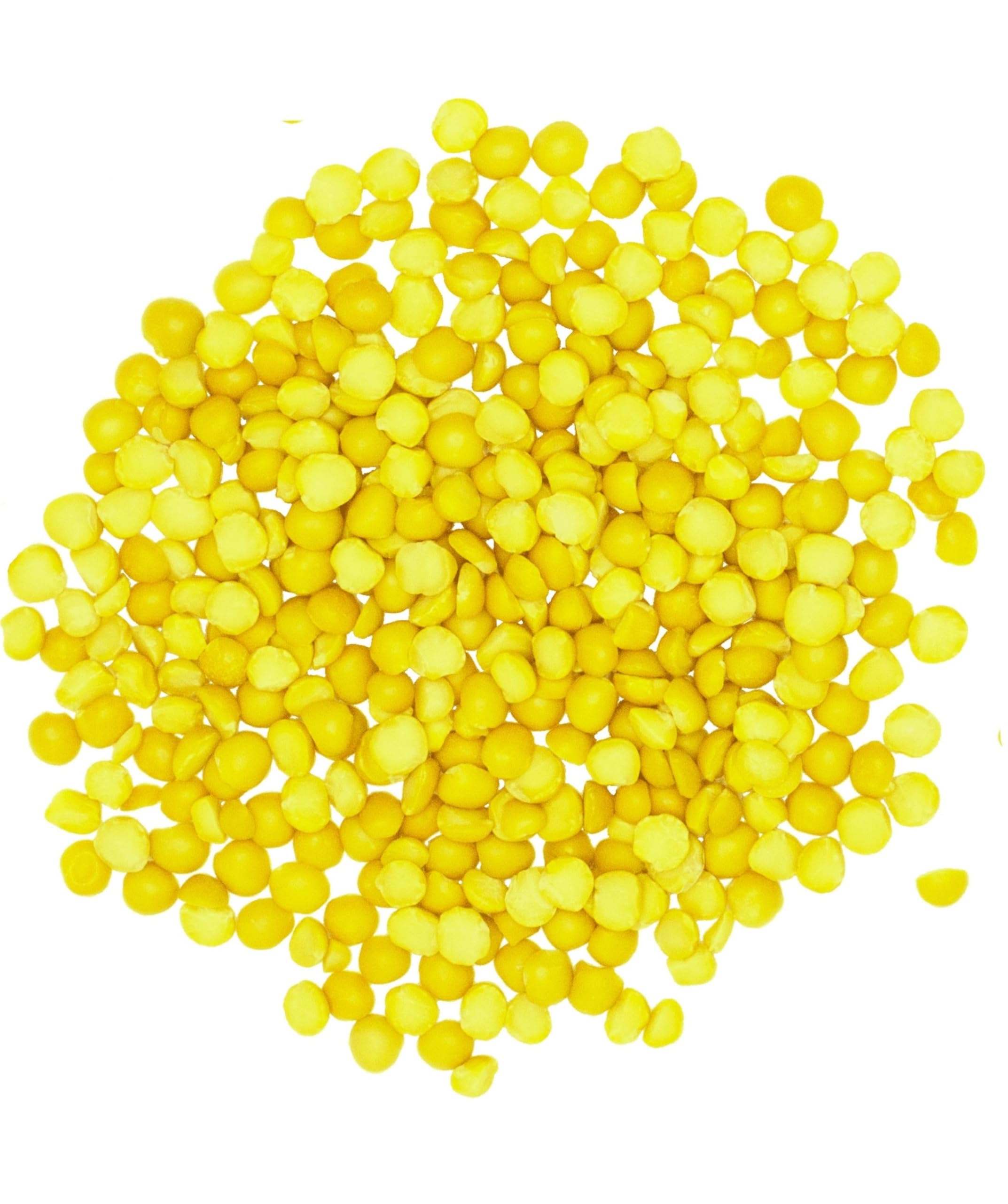 CLEAR CREEK close-up of dry yellow split peas texture, easy-to-cook visual cue