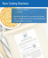 CLEAR CREEK cooked split pea soup in bowl, demonstrating creamy result and comfort