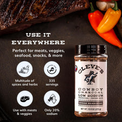 Cleve's Gourmet measured scoop showing portion control and consistent seasoning results