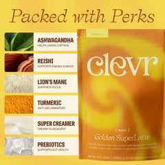 Clevr served hot in mug with froth showcasing soothing, caffeine-free alternative