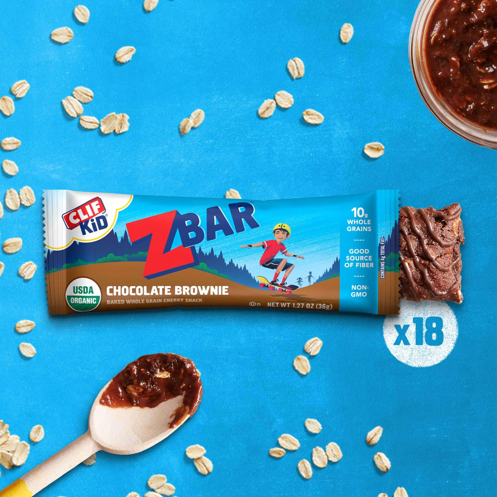 Clif Kid Zbar close-up of soft-baked texture highlighting chewiness
