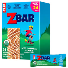 Clif Kid Zbar front packaging showing organic snack benefits