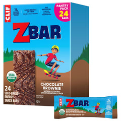 Clif Kid Zbar front packaging showing 24-count box and quick grab convenience