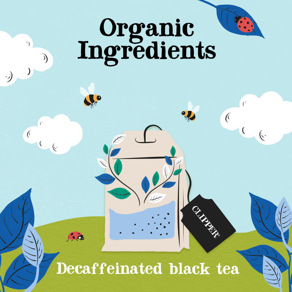 Clipper Tea unbleached plant-based tea bag material highlighting eco benefit