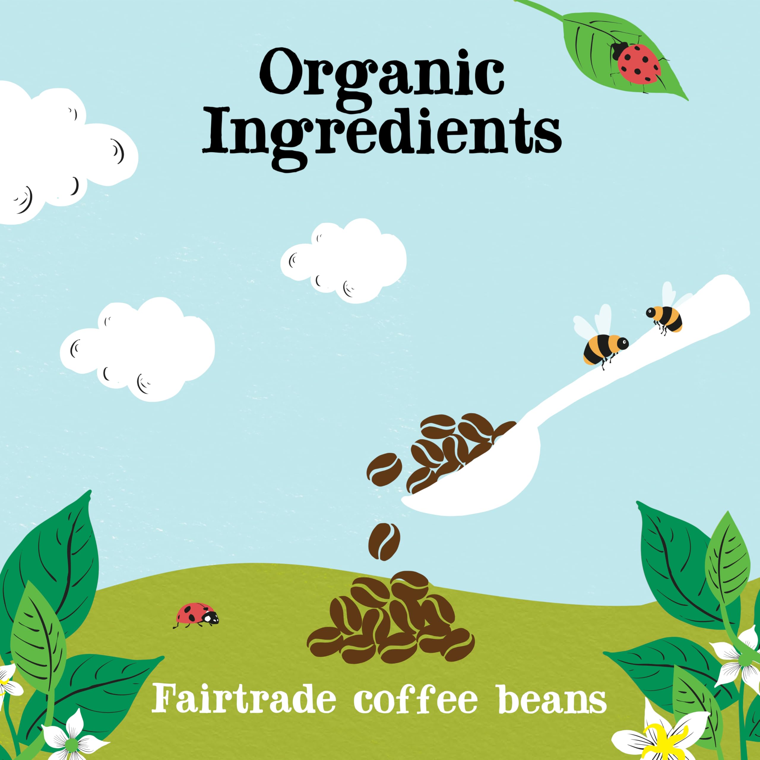 Clipper jar label detail highlighting Fairtrade and Organic certifications