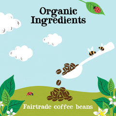 Clipper jar label detail highlighting Fairtrade and Organic certifications