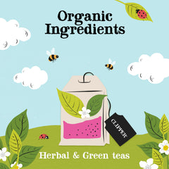 Clipper unwrapped tea bag material detail highlighting plant-based compostable benefit