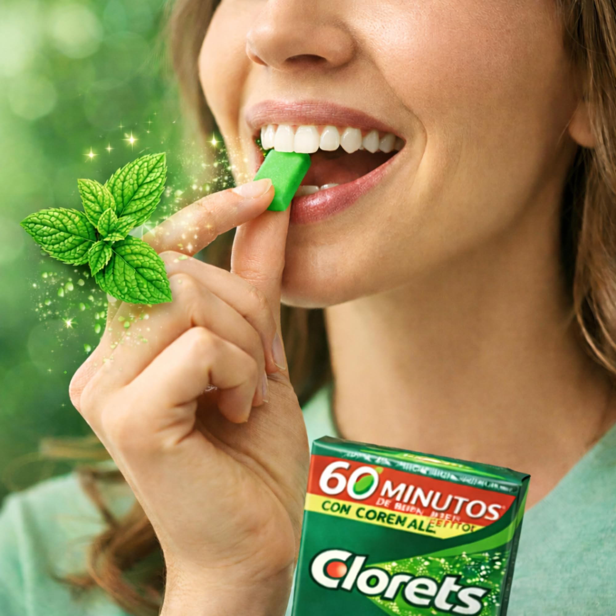 Five Brothers Products Clorets enjoyed after a meal highlighting quick confidence boost