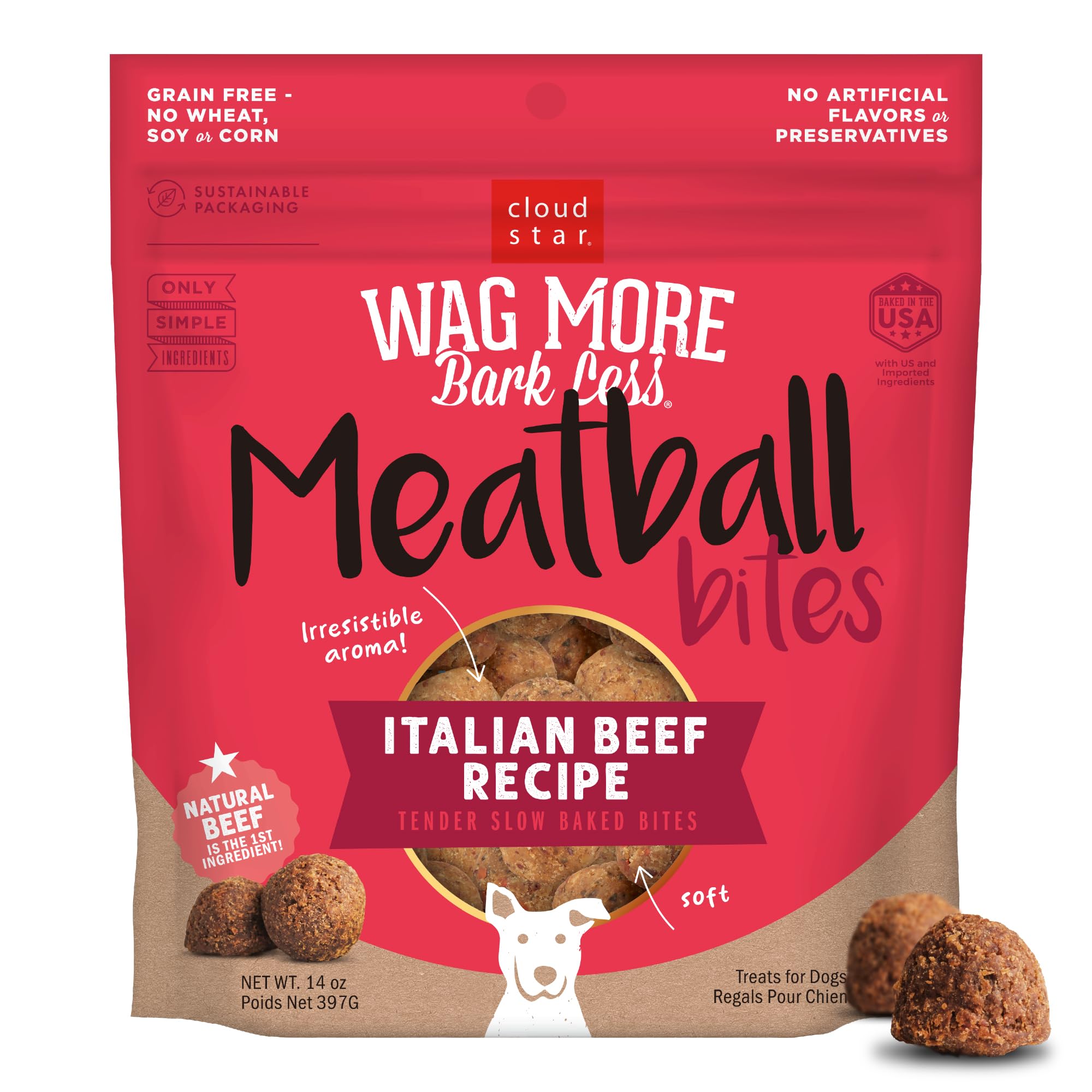 Cloud Star front packaging showing 14 oz bag and branding for convenience