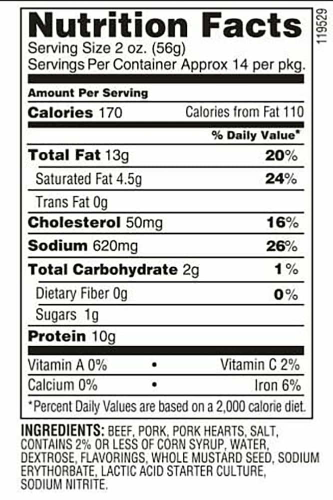 Cloverdale sausage beside a ruler to show 28 ounce scale for portion and serving planning