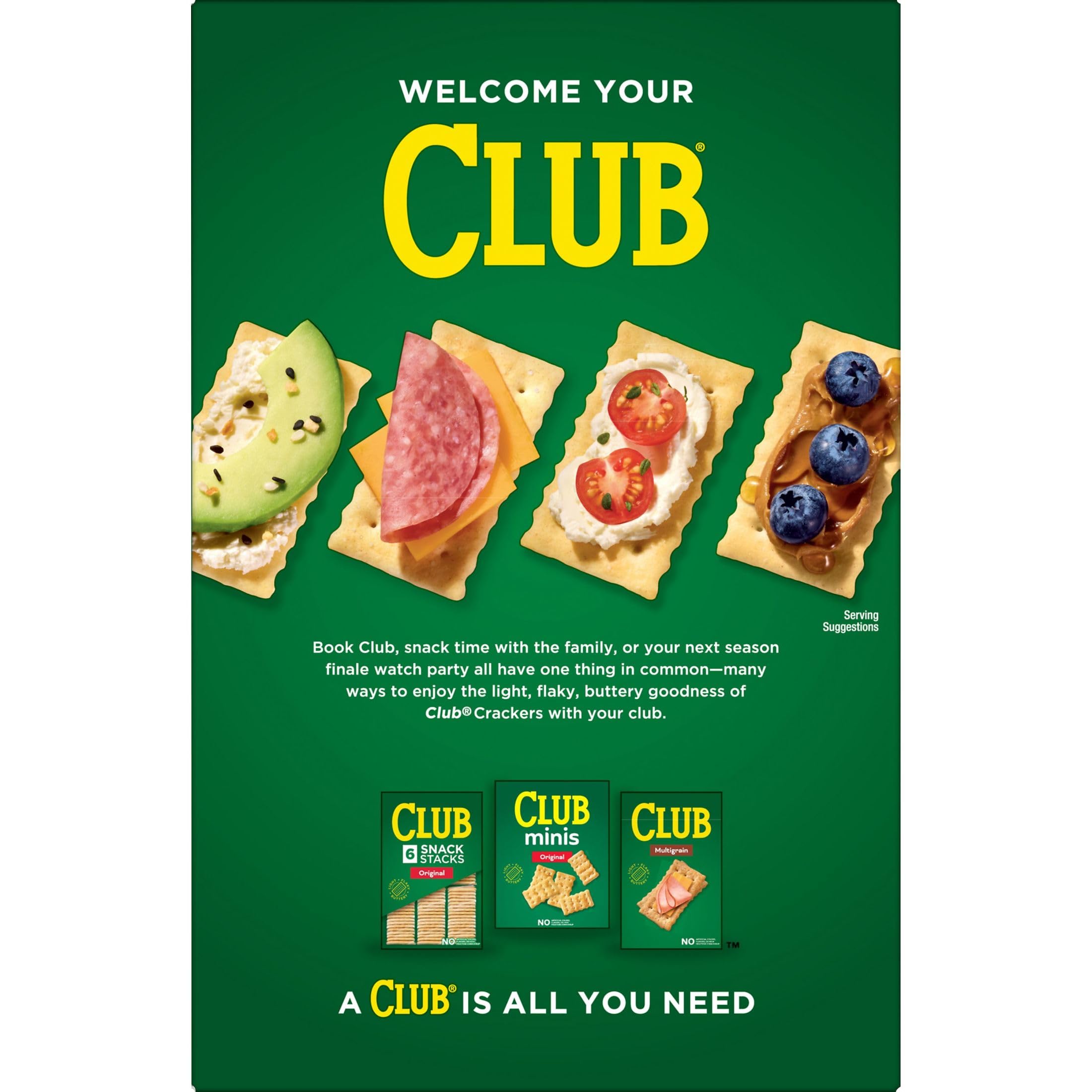 Club Crackers ingredient label close-up showing no artificial colors or flavors and details