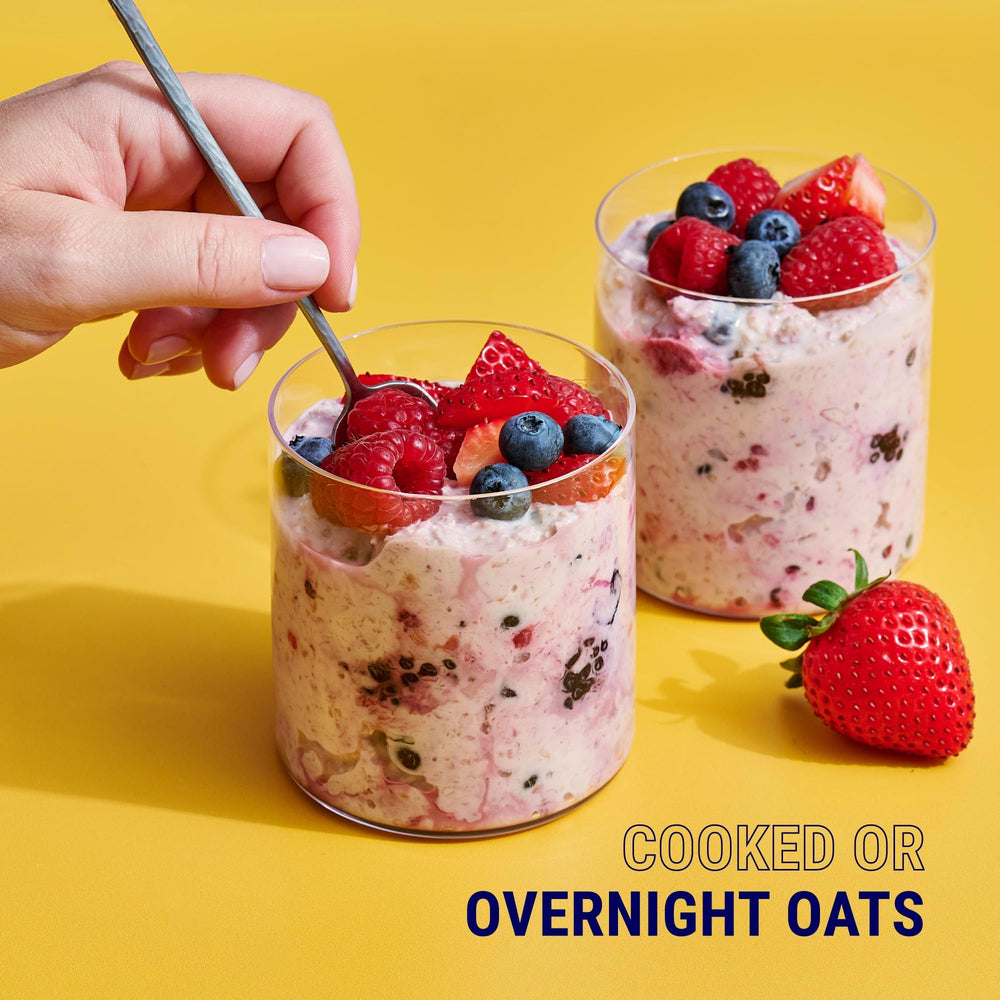 COACH'S OATS bowl ready for microwave demonstrating fast preparation benefits