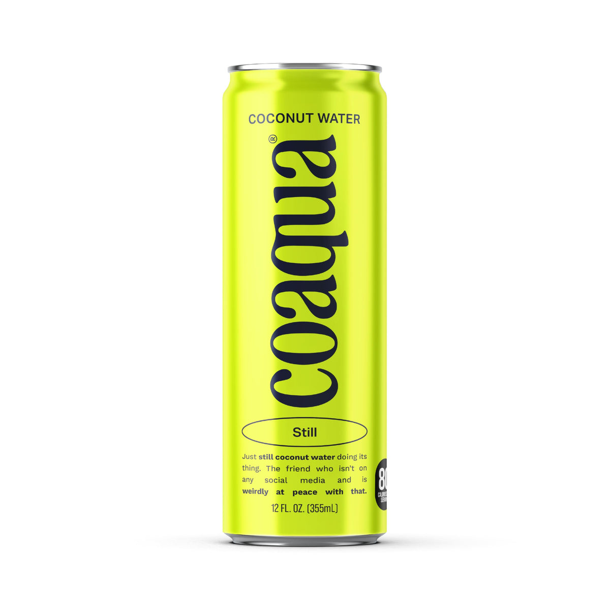 CoAqua front packaging showing 12-pack and pure coconut hydration benefits