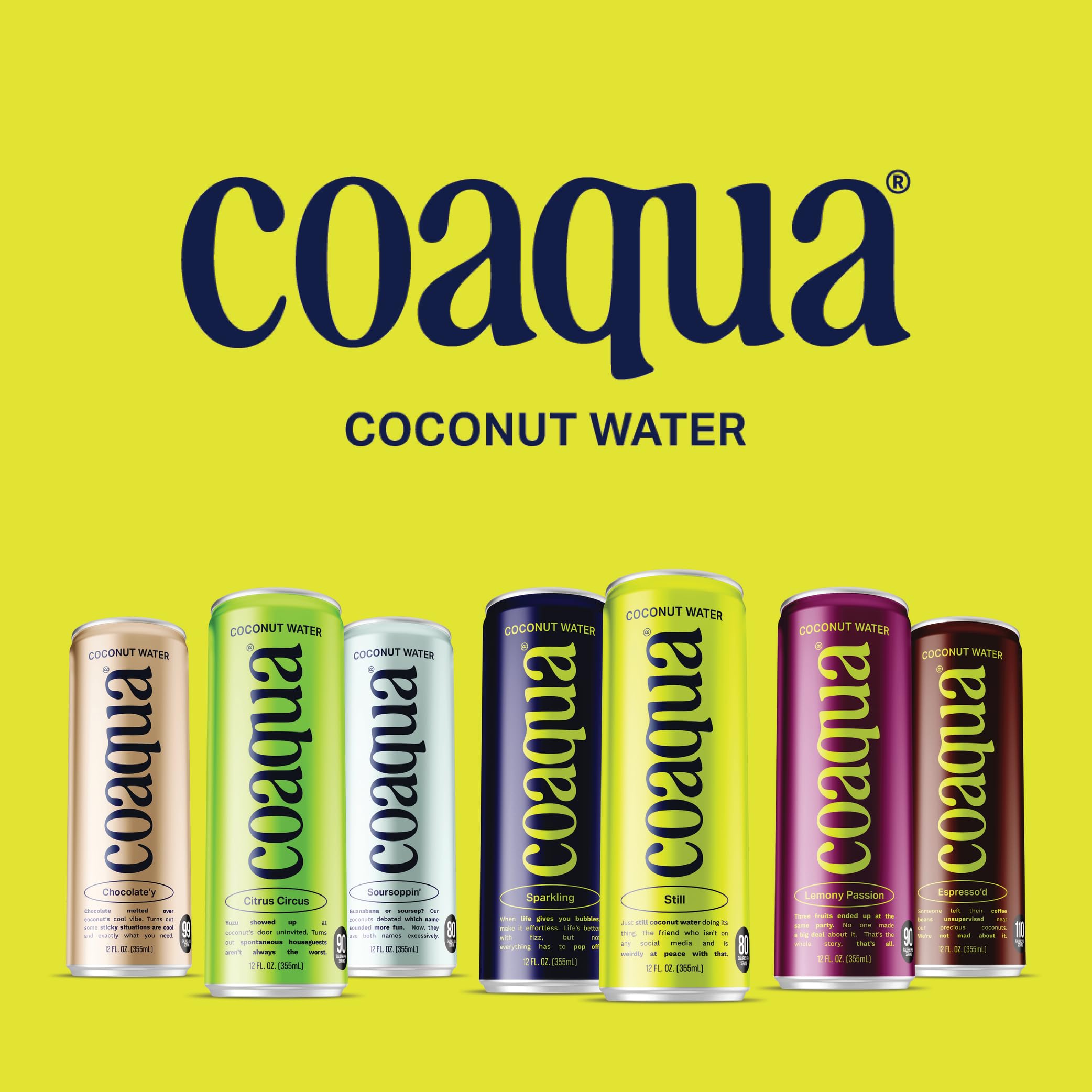 Hand holding CoAqua can showing portability and on-the-go hydration benefit
