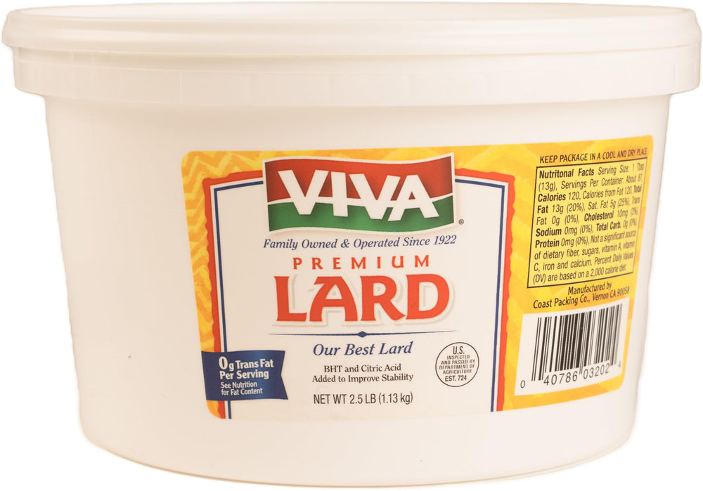Coast Packing Co VIVA lard in kitchen lifestyle setting demonstrating everyday cooking versatility