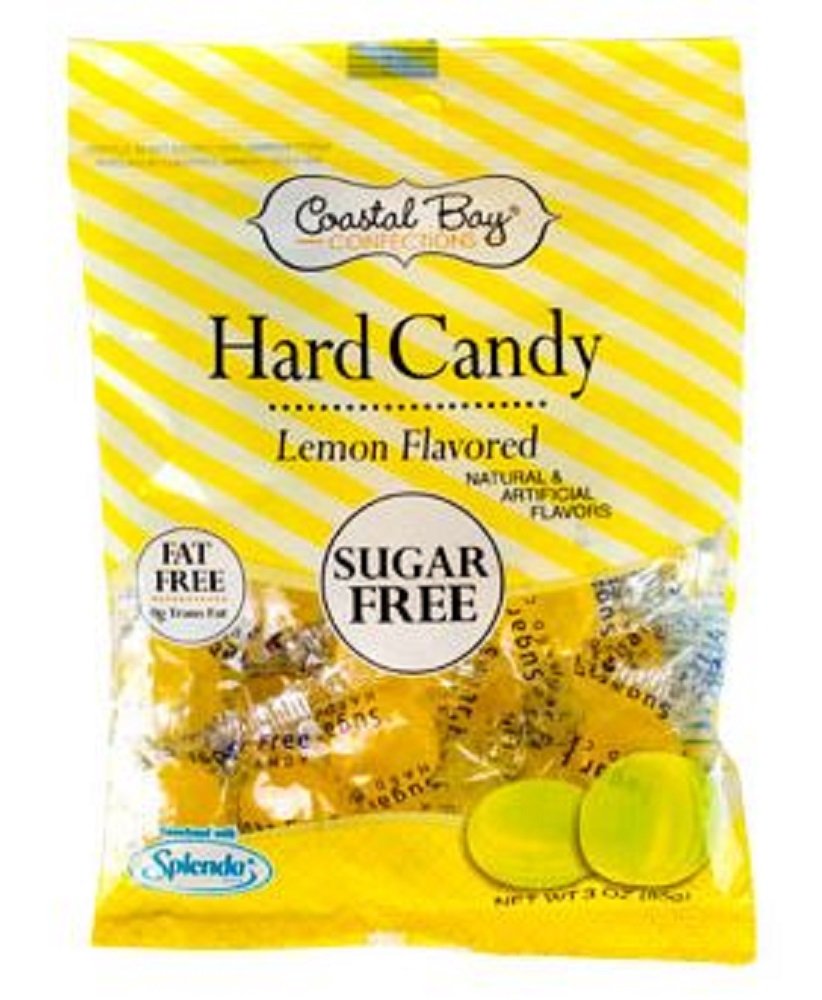 Coastal Bay candy close-up showing lemon drop texture and clear crystalline surface for long-lasting flavor