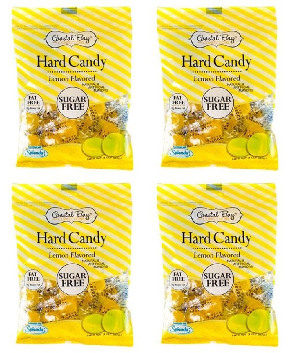 Coastal Bay front packaging with four 12-ounce sugar-free lemon bags for convenient sharing