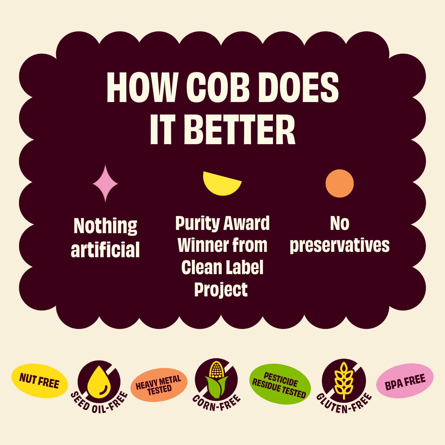 Cob pack next to everyday items showing scale and grab-and-go convenience