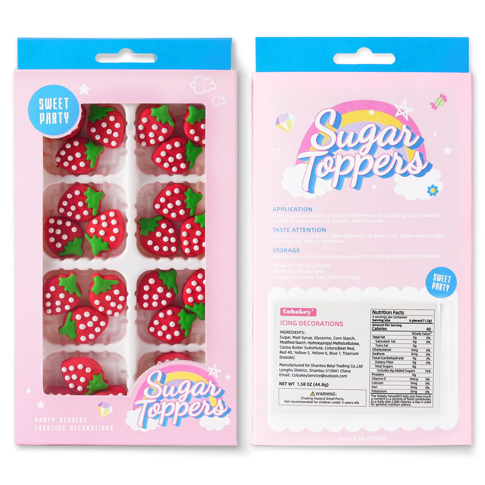 cobakey strawberry decorations on an Easter table enhancing party presentation