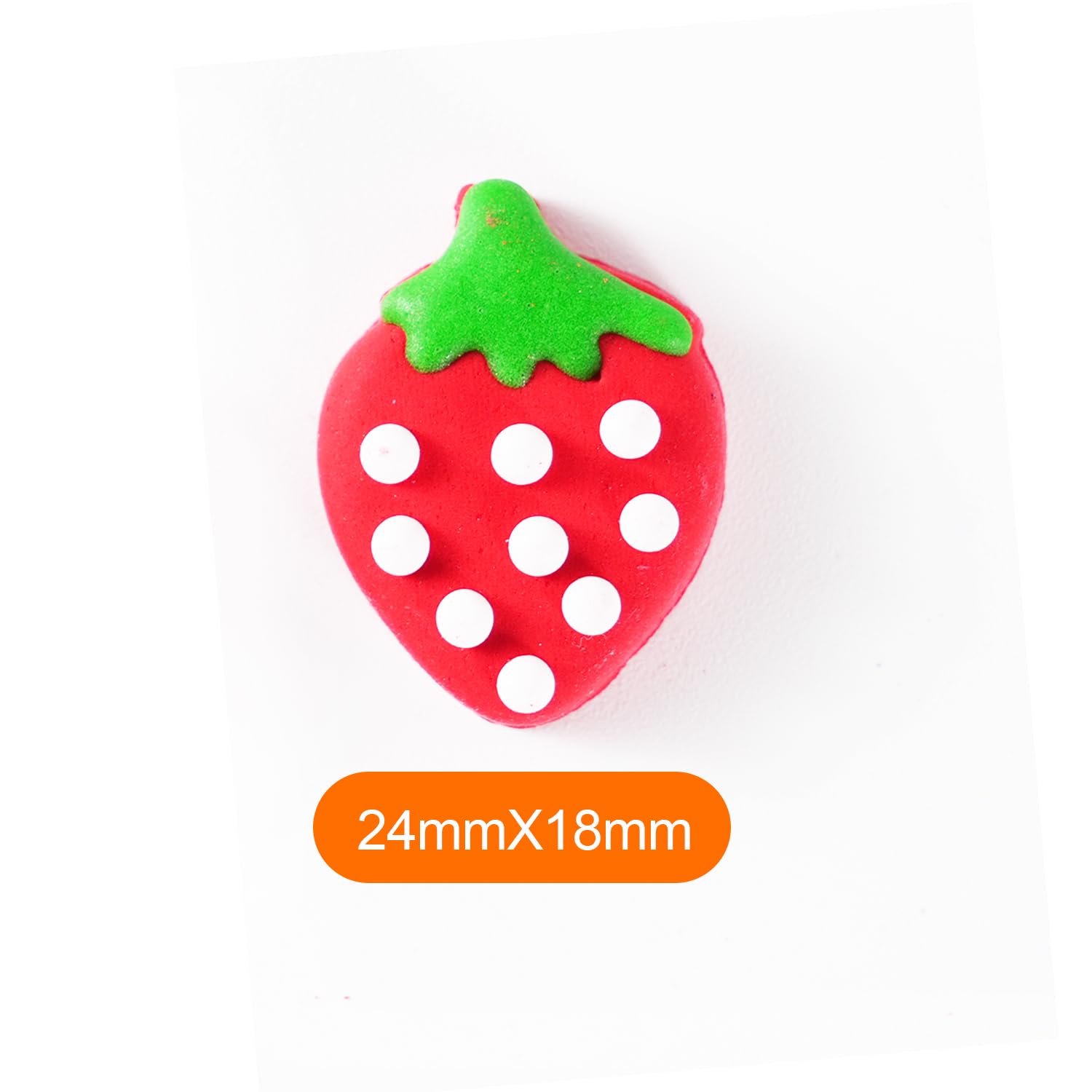 cobakey strawberry beside coin to illustrate size and easy portioning