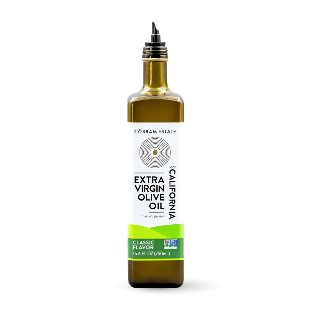 Cobram Estate front label showing product name and 750ml size for clear identification
