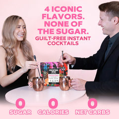 Cocktail Stix powder texture in hand showing quick-dissolve mixability