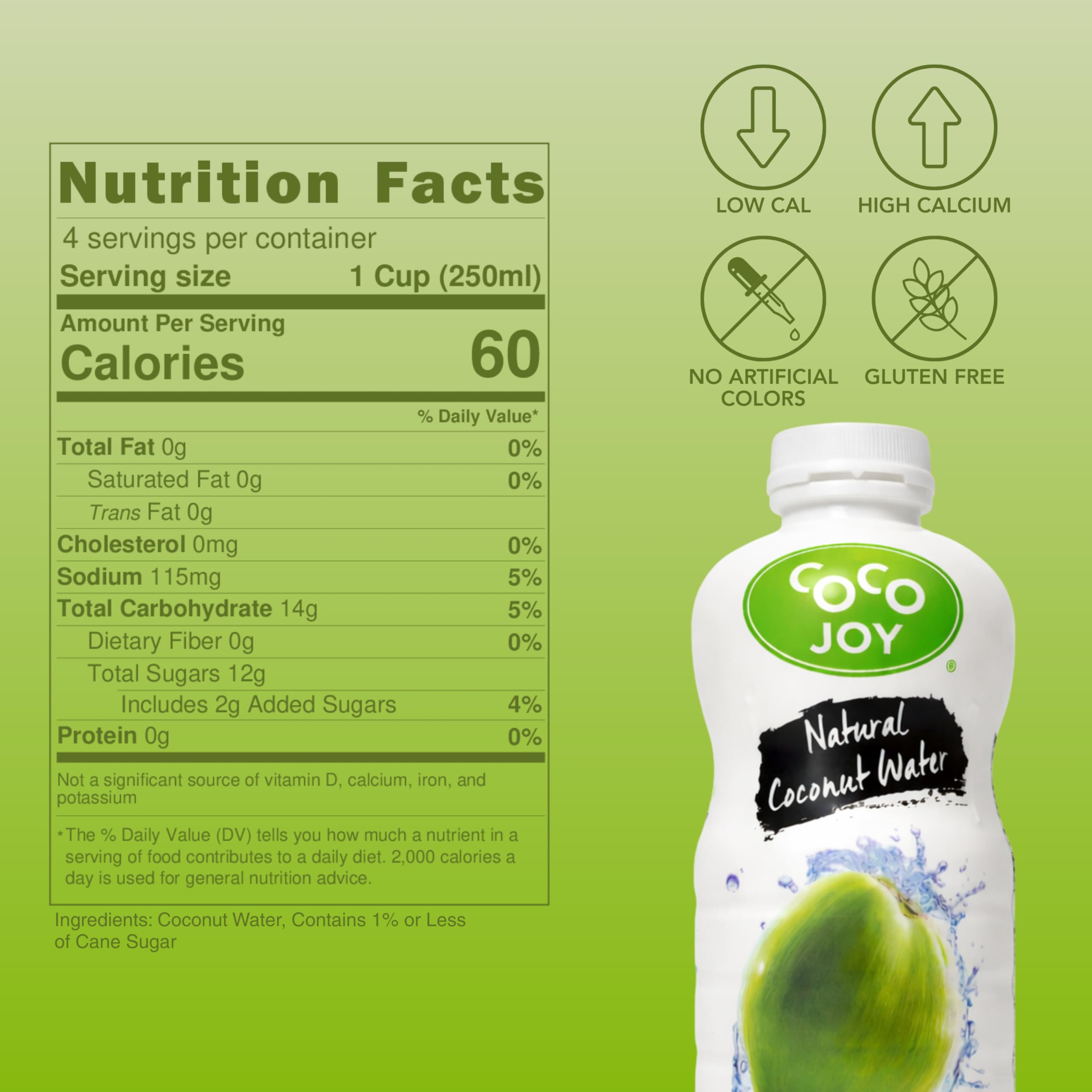 CoCo Joy close-up bottle texture highlighting purity and clean taste
