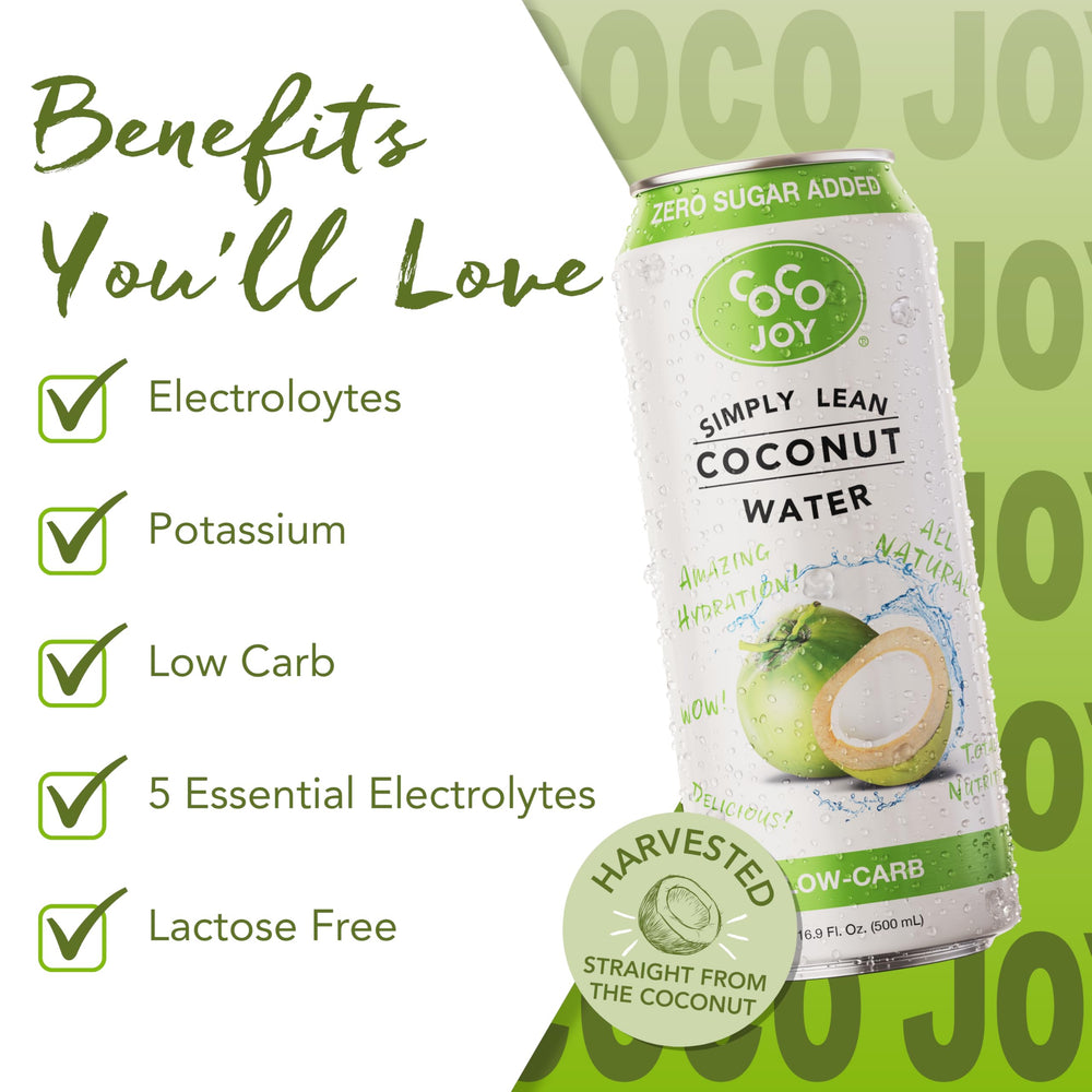 CoCo Joy being poured into a glass demonstrating fresh natural hydration