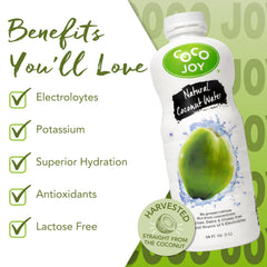 CoCo Joy poured into glass to show clarity and drinkability for active use